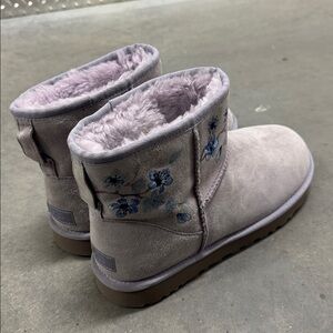 like new!! UGG Classic Mini Blossom Boots In June Gloom, 12